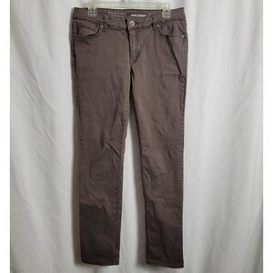 Sonoma Life & Style Pants Slim Straight sz 10 Brown 5 pocket Stretchy cotton EUC